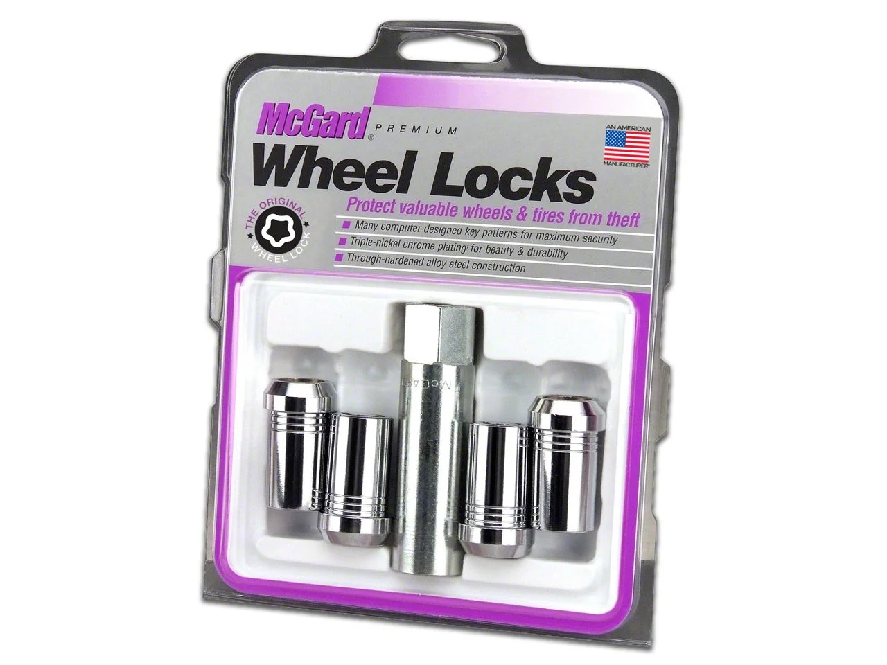 McGard Chrome Tuner Style Wheel Lock Set; 14mm x 1.5 (20-26 Corvette C8)
