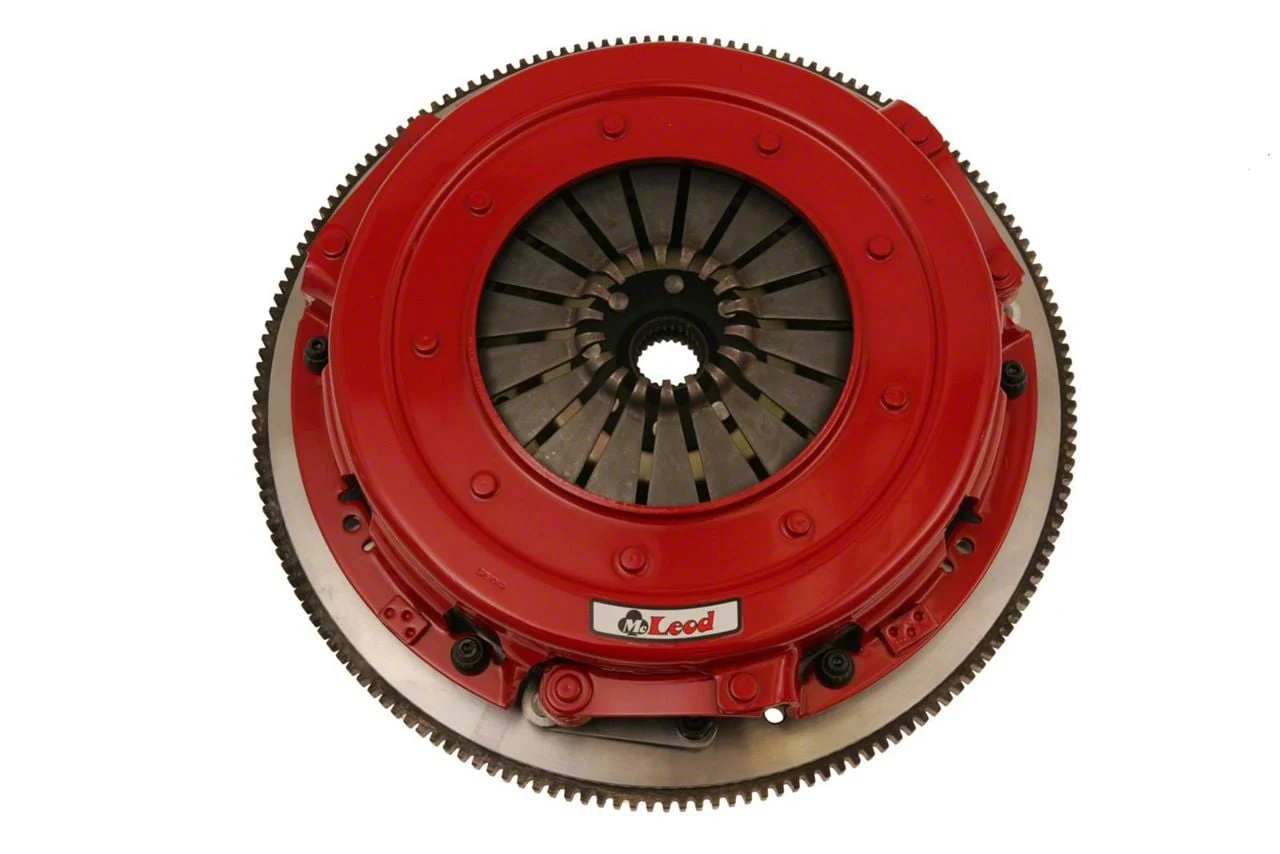 McLeod Original Street Twin Disc Ceramic Clutch Kit with 8-Bolt Aluminum Flywheel; 26-Spline (07-09 Mustang GT500)