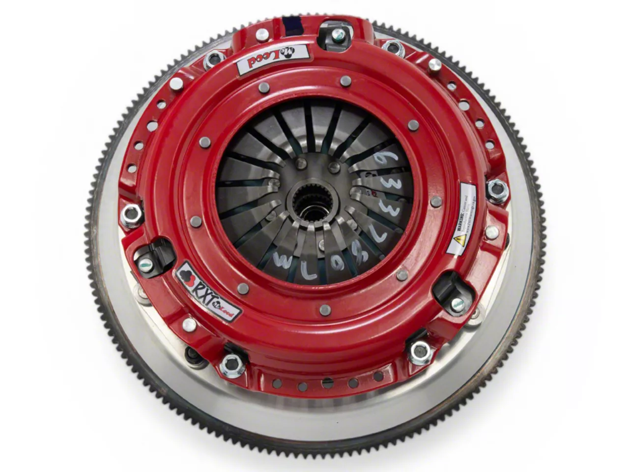 McLeod RXT Twin Disc 1000HP Ceramic Clutch Kit with Aluminum Flywheel; 26-Spline (15-20 Mustang GT350)