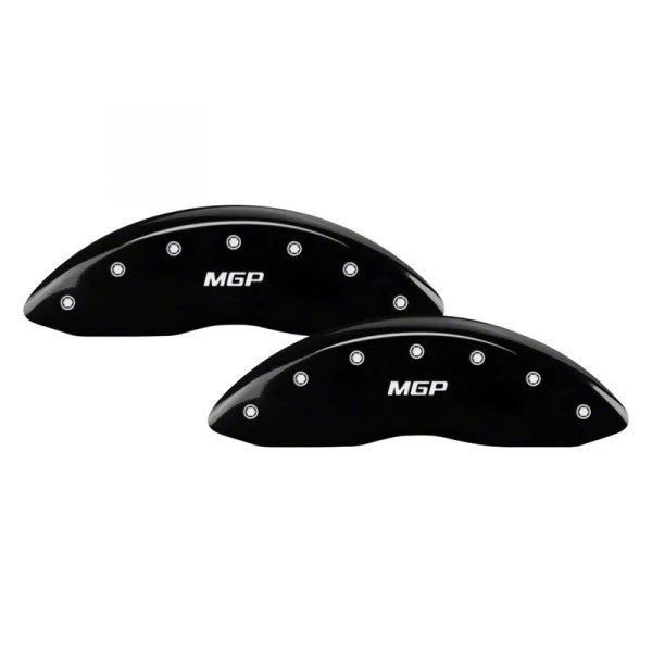 MGP Brake Caliper Covers with MGP Logo; Black; Front and Rear (05-13 Corvette C6 Base)