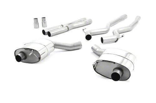 Milltek Dual Outlet Non-Resonated Cat-Back Exhaust System with Burnt Titanium Tips (15-17 Mustang GT Fastback)
