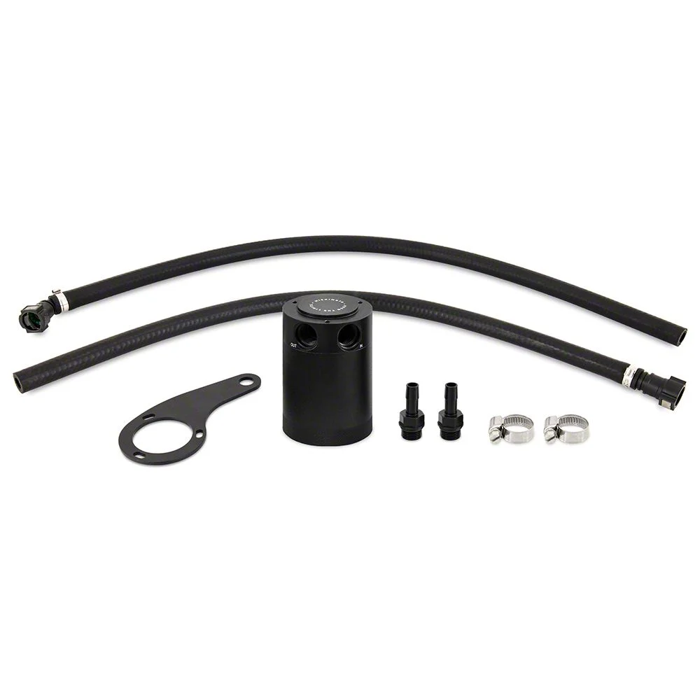 Mishimoto Baffled Oil Catch Can; Black (15-18 Yukon)