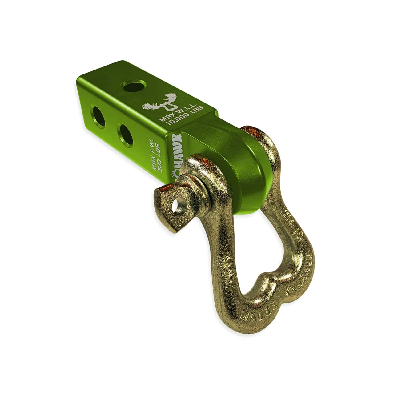Moose Knuckle Offroad XL Shackle/Mohawk 2.0 Receiver Combo; Bean Green/Brass Knuckle (Universal; Some Adaptation May Be Required)