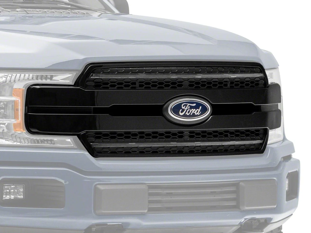 Morimoto XBG LED Upper Replacement Grille with Amber DRL; Paintable-Black (18-20 F-150, Excluding Raptor)