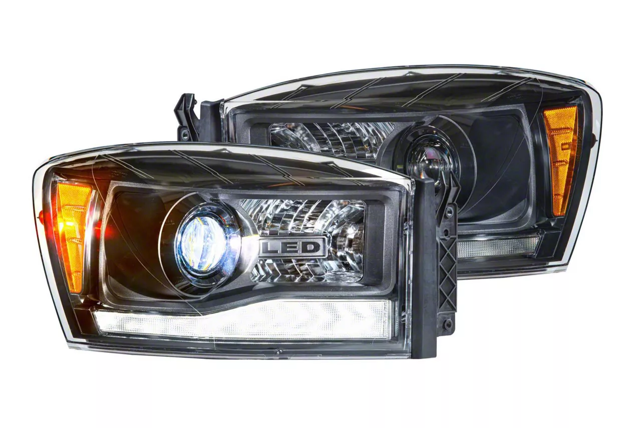 Morimoto XB Hybrid LED Headlights; Black Housing; Clear Lens (06-09 RAM 2500)