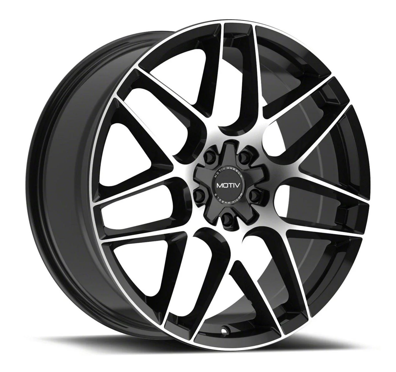 Motiv Foil Gloss Black Machined Wheel; 20x8.5; 20mm Offset (16-24 Camaro)