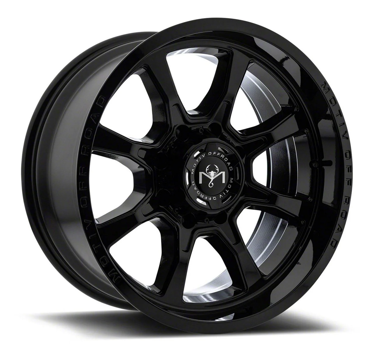 Motiv Offroad Glock Gloss Black 6-Lug Wheel; 18x9; 18mm Offset (14-18 Sierra 1500)