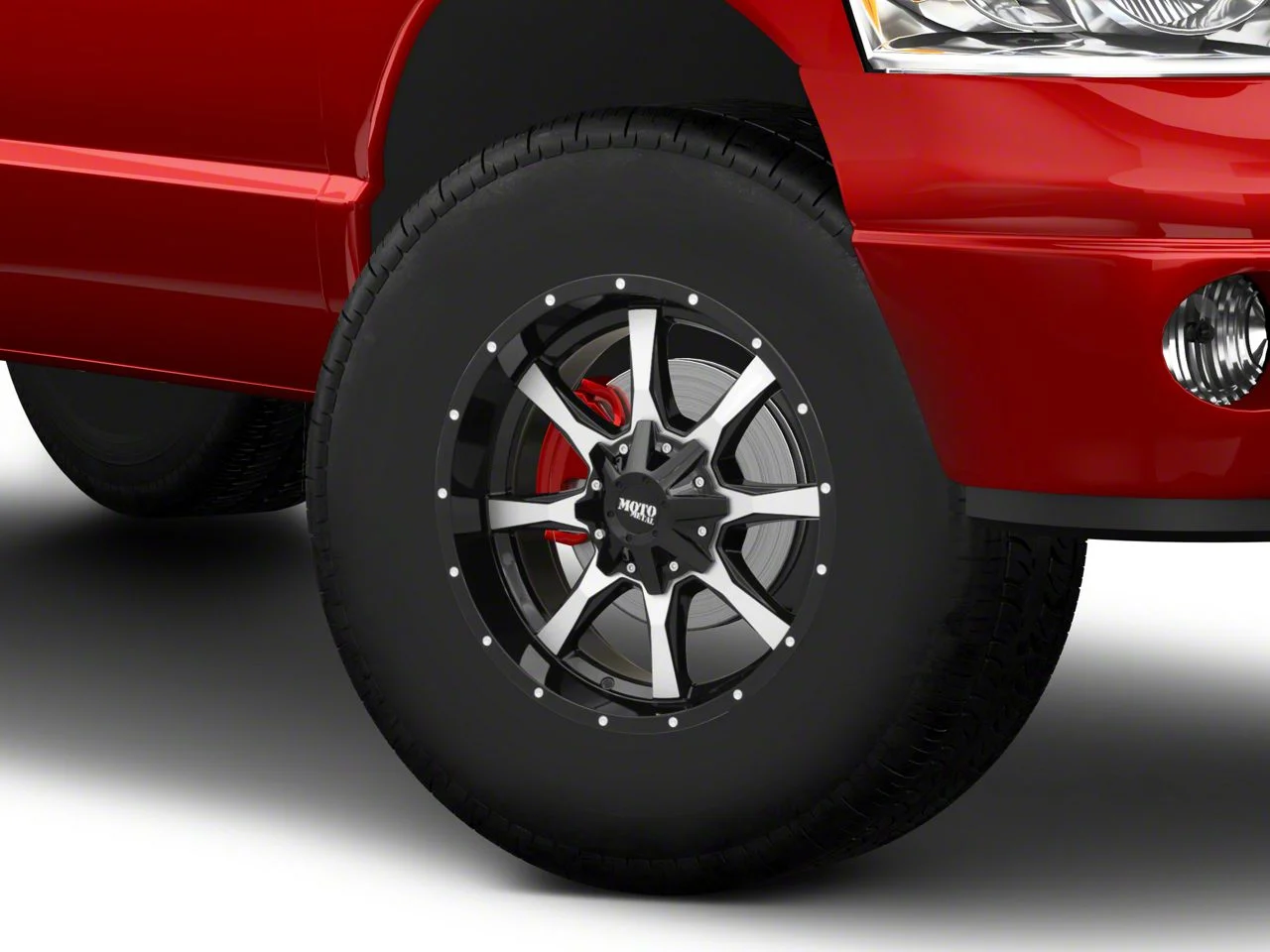 Moto Metal MO970 Gloss Black Machined 8-Lug Wheel; 17x9; -12mm Offset (03-09 RAM 2500)