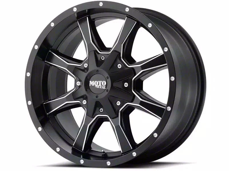 Moto Metal MO970 Gloss Black Milled 8-Lug Wheel; 24x14; -76mm Offset (03-09 RAM 2500)