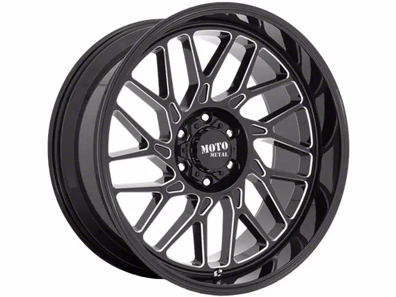Moto Metal MO805 Gloss Black Milled 6-Lug Wheel; 22x10; -18mm Offset (07-13 Sierra 1500)