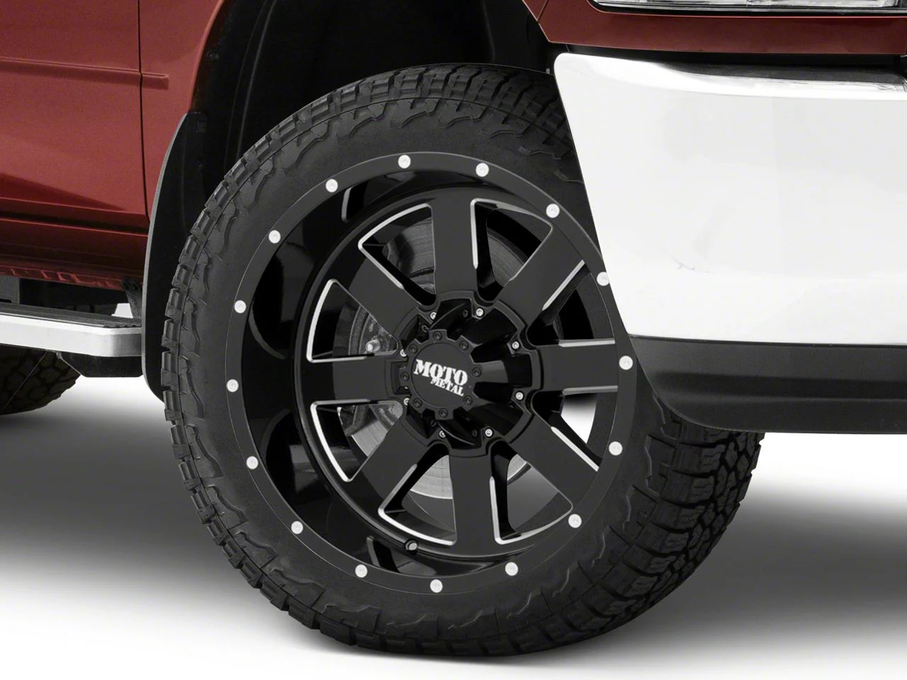 Moto Metal MO962 Gloss Black Milled 8-Lug Wheel; 22x10; -18mm Offset (10-18 RAM 2500)