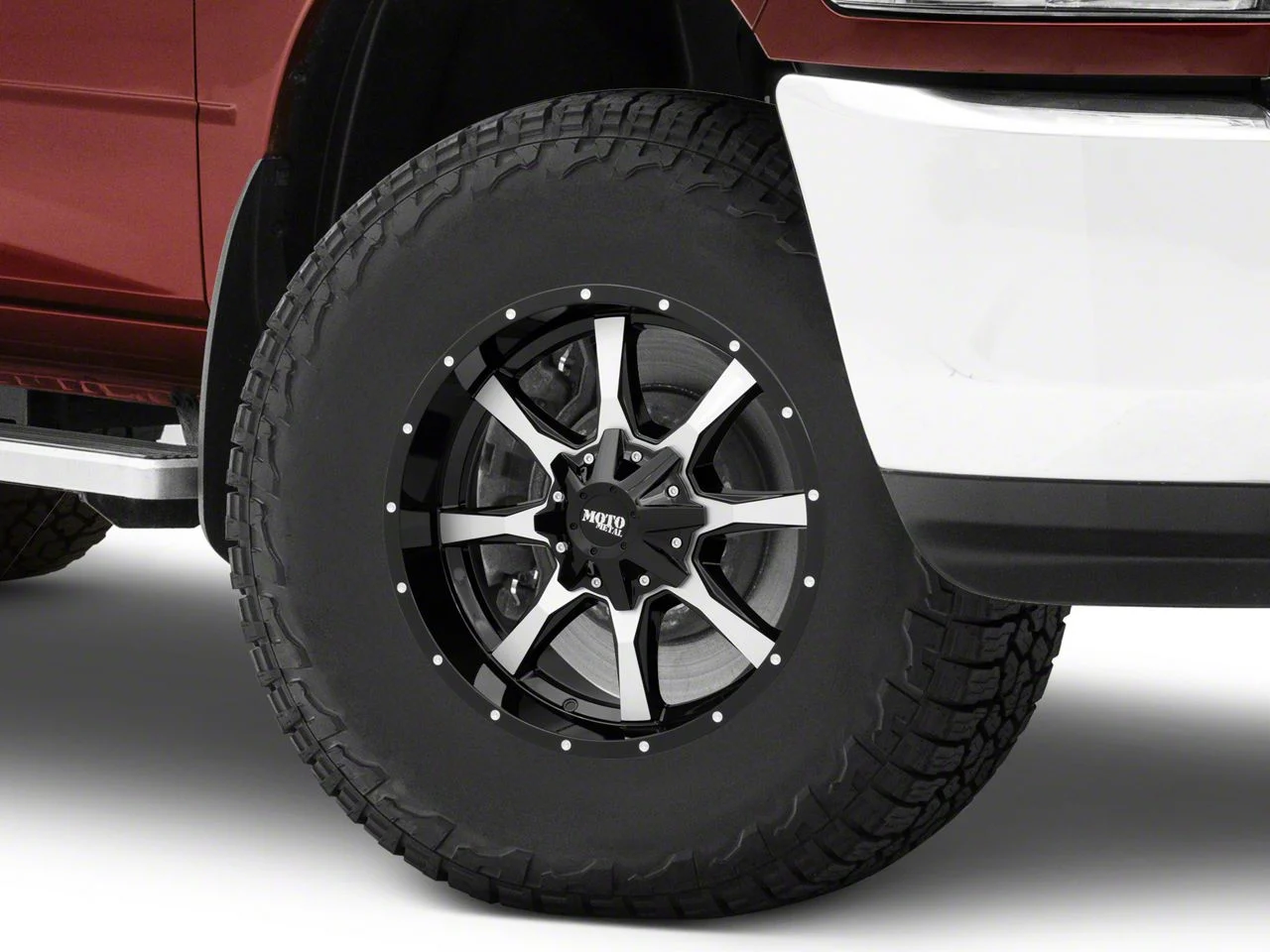 Moto Metal MO970 Gloss Black Machined 8-Lug Wheel; 17x9; -12mm Offset (10-18 RAM 2500)