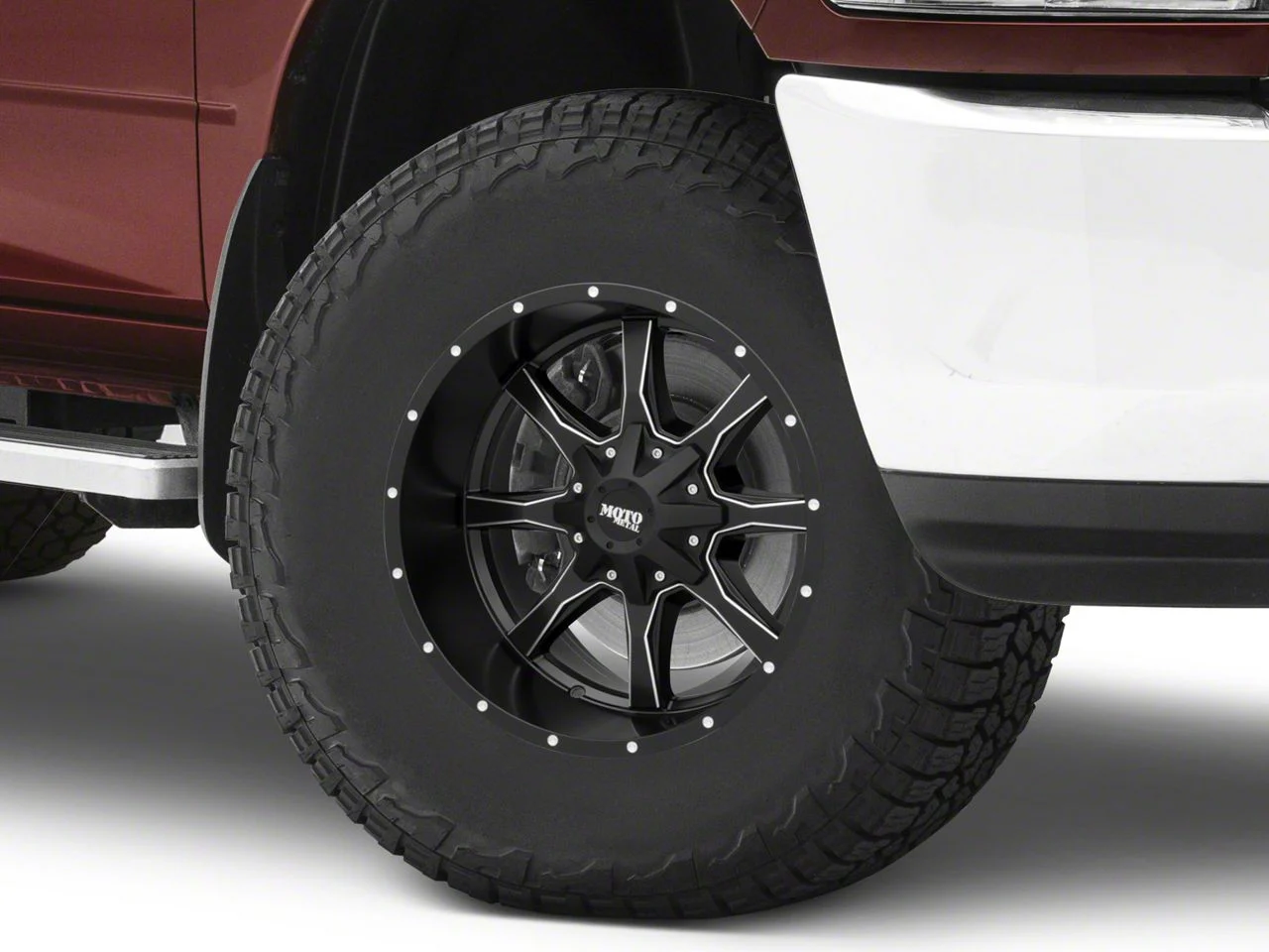 Moto Metal MO970 Semi Gloss Black Milled 8-Lug Wheel; 17x9; -12mm Offset (10-18 RAM 2500)