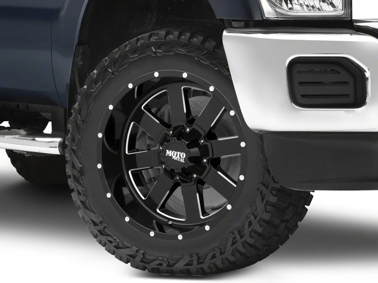 Moto Metal MO962 Gloss Black Milled 8-Lug Wheel; 20x10; -24mm Offset (11-16 F-350 Super Duty SRW)