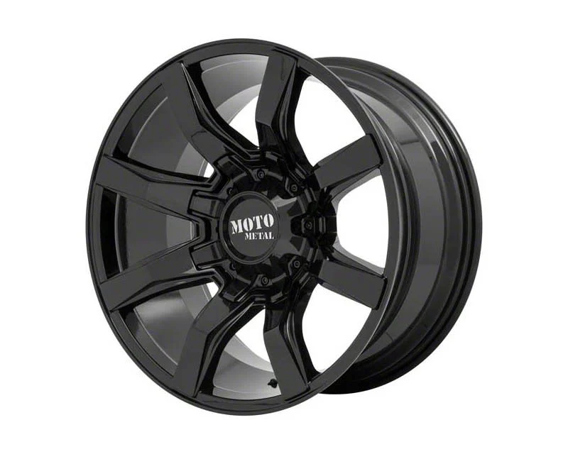 Moto Metal MO804 Spider Gloss Black 8-Lug Wheel; 20x9; 0mm Offset (15-19 Sierra 2500 HD)