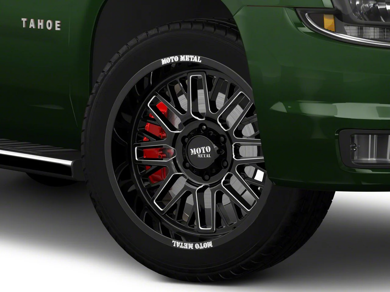 Moto Metal MO802 Gloss Black Milled 6-Lug Wheel; 22x10; -18mm Offset (15-20 Tahoe)