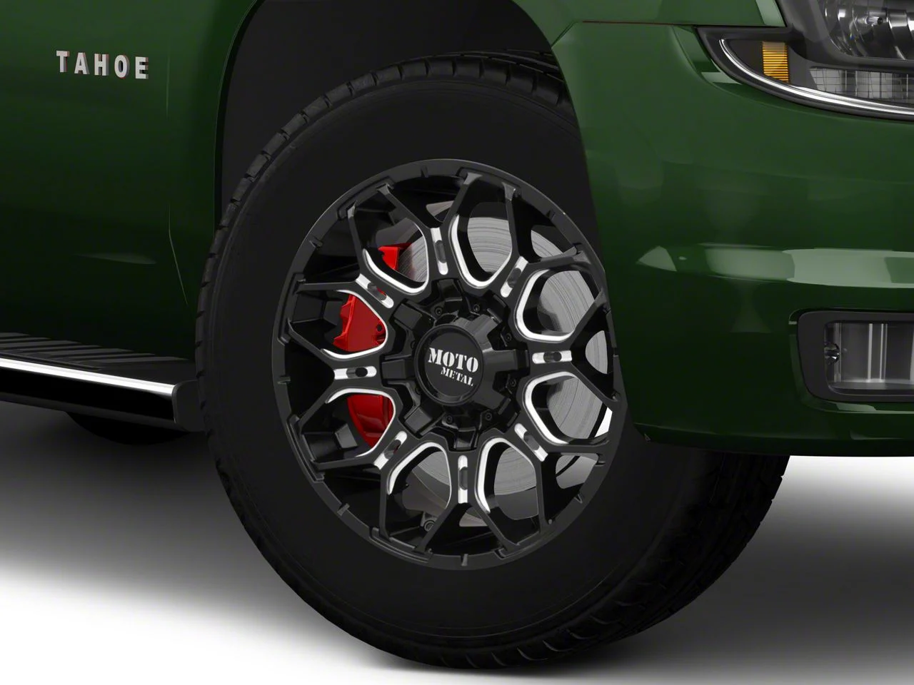 Moto Metal MO808 Sniper Gloss Black Milled 6-Lug Wheel; 20x9; 0mm Offset (15-20 Tahoe)