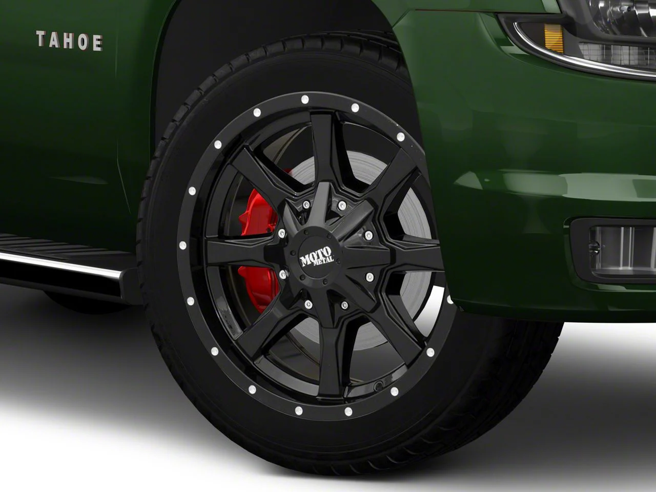 Moto Metal MO970 Gloss Black with Milled Lip 6-Lug Wheel; 22x10; -18mm Offset (15-20 Tahoe)