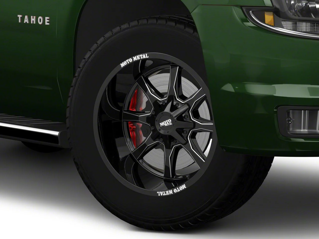 Moto Metal MO970 Gloss Black with Milled Spoke 6-Lug Wheel; 20x10; -18mm Offset (15-20 Tahoe)