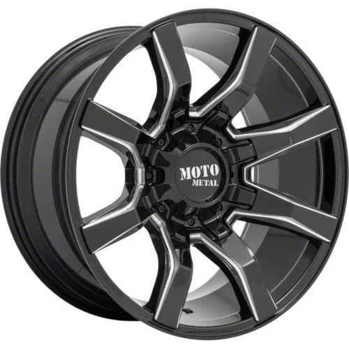 Moto Metal Spider Gloss Black Milled 6-Lug Wheel; 20x10; -18mm Offset (15-20 Tahoe)