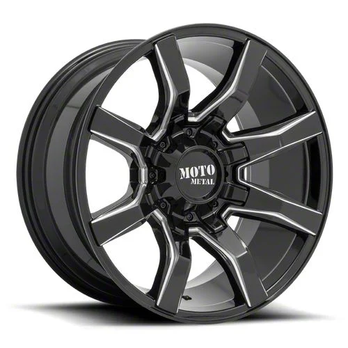 Moto Metal Spider Gloss Black Milled 6-Lug Wheel; 20x9; 18mm Offset (15-20 Tahoe)