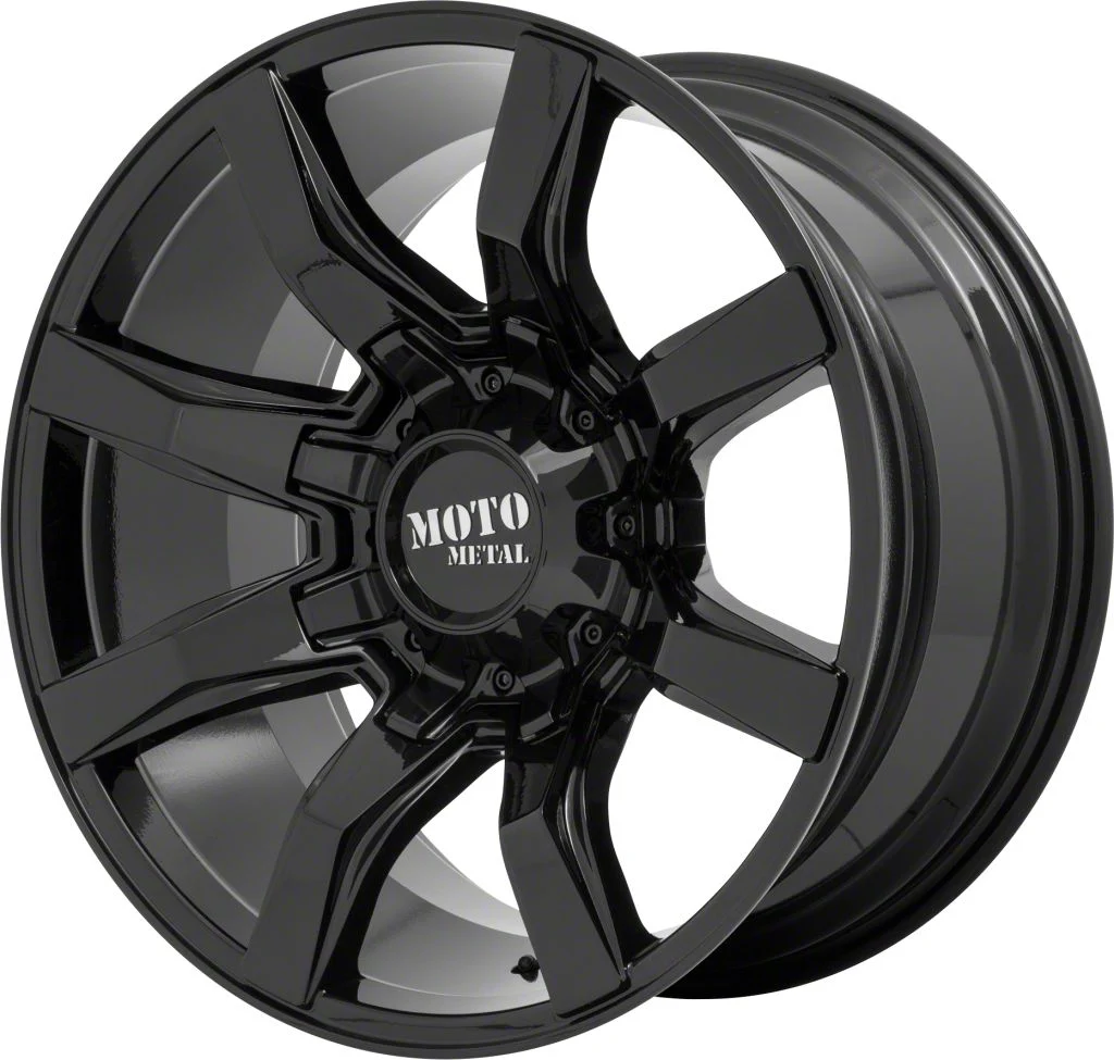 Moto Metal MO804 Spider Gloss Black 8-Lug Wheel; 20x10; -18mm Offset (20-26 Sierra 2500 HD)