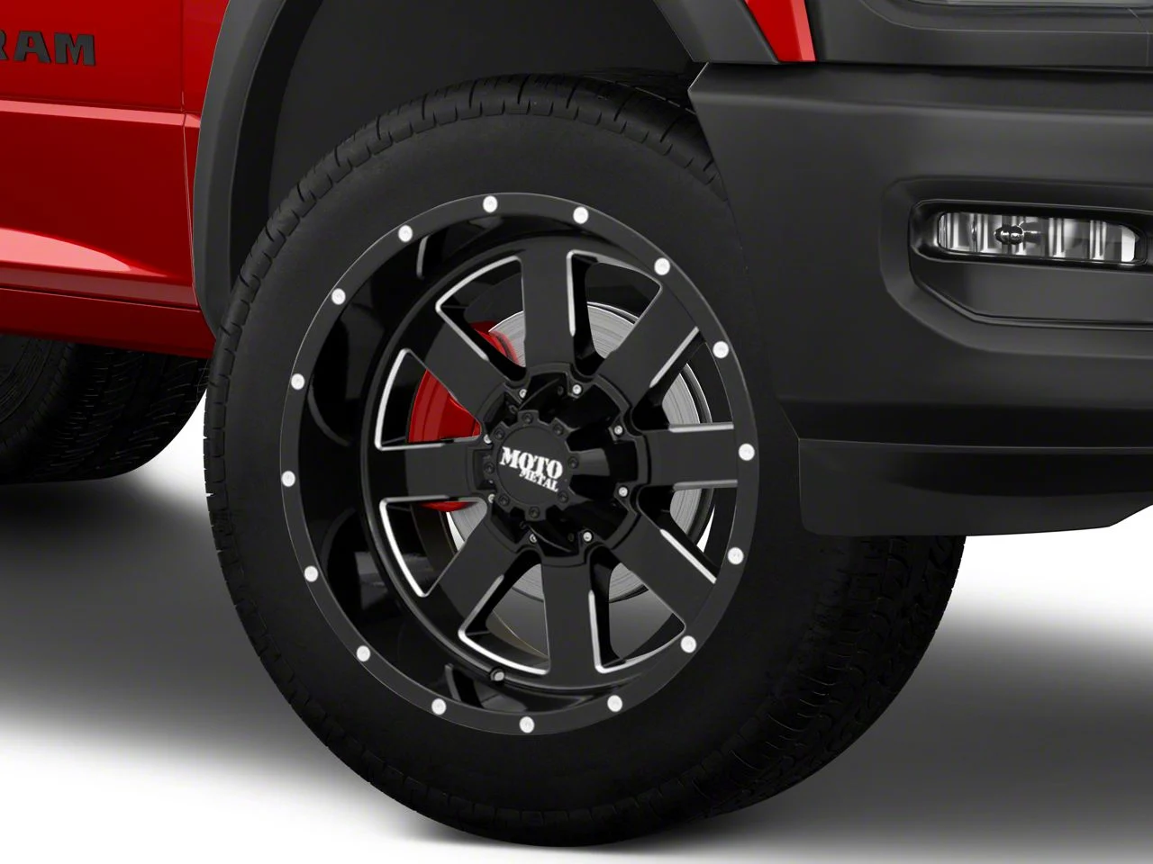 Moto Metal MO962 Gloss Black Milled 8-Lug Wheel; 22x10; -18mm Offset (19-26 RAM 2500)