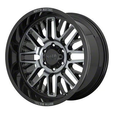 Moto Metal MO802 Gloss Black Machined with Gray Tint 6-Lug Wheel; 20x9; 18mm Offset (19-23 Ranger)