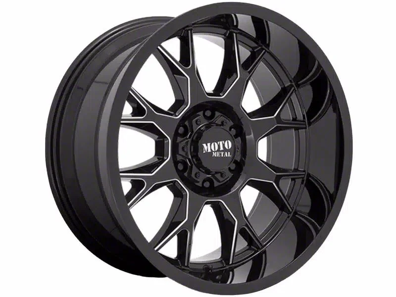 Moto Metal MO806 Gloss Black Milled 6-Lug Wheel; 20x10; -18mm Offset (19-23 Ranger)