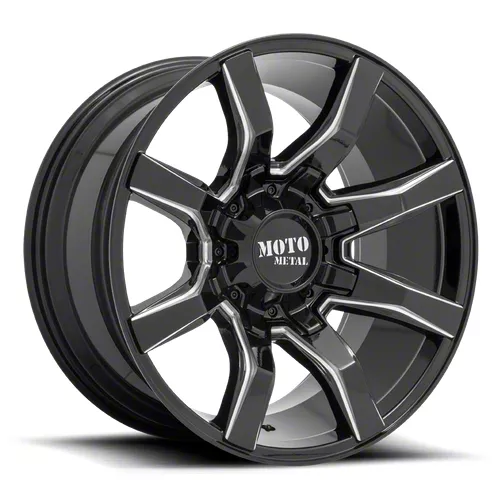 Moto Metal Spider Gloss Black Milled 6-Lug Wheel; 20x9; 18mm Offset (19-23 Ranger)