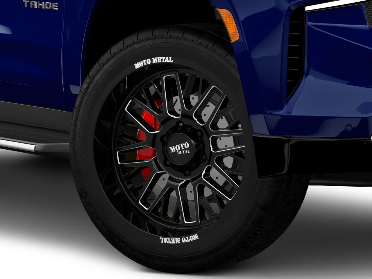 Moto Metal MO802 Gloss Black Milled 6-Lug Wheel; 22x10; -18mm Offset (21-26 Tahoe)