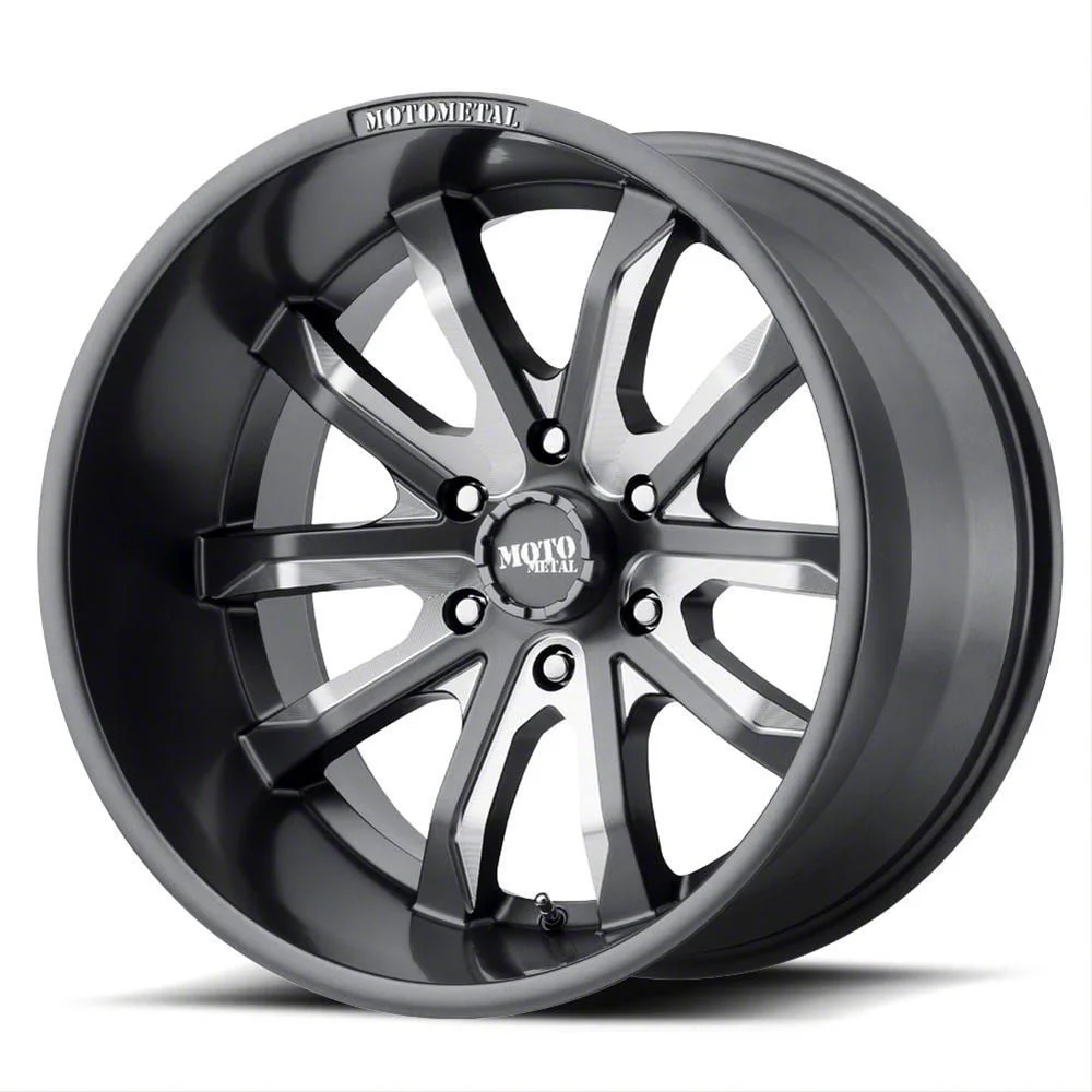 Moto Metal MO983 Dagger Satin Gray Milled 6-Lug Wheel; 20x9; 18mm Offset (21-26 Tahoe)