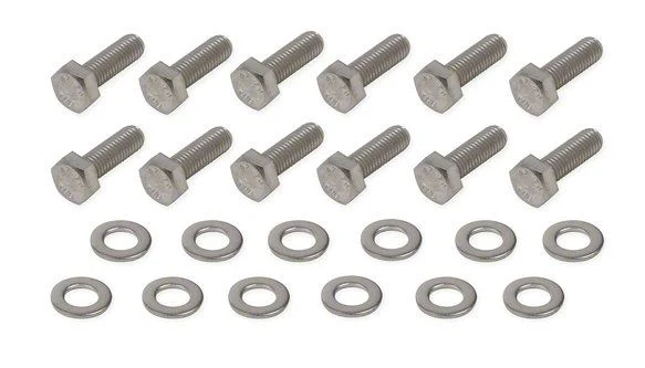 Mr. Gasket Engine Block Rear Cover Bolt Set; Stainless Steel (10-15 V8 Camaro)
