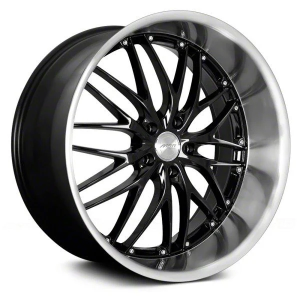 MRR GT1 Black Machined Lip Wheel; 20x10; 40mm Offset (10-15 Camaro)