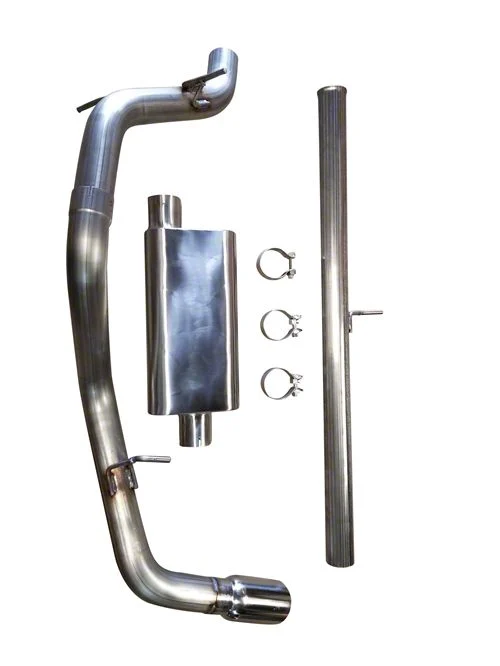 MRT Deep and Mellow Single Exhaust System with Polished Tip; Side Exit (19-26 5.3L Silverado 1500)