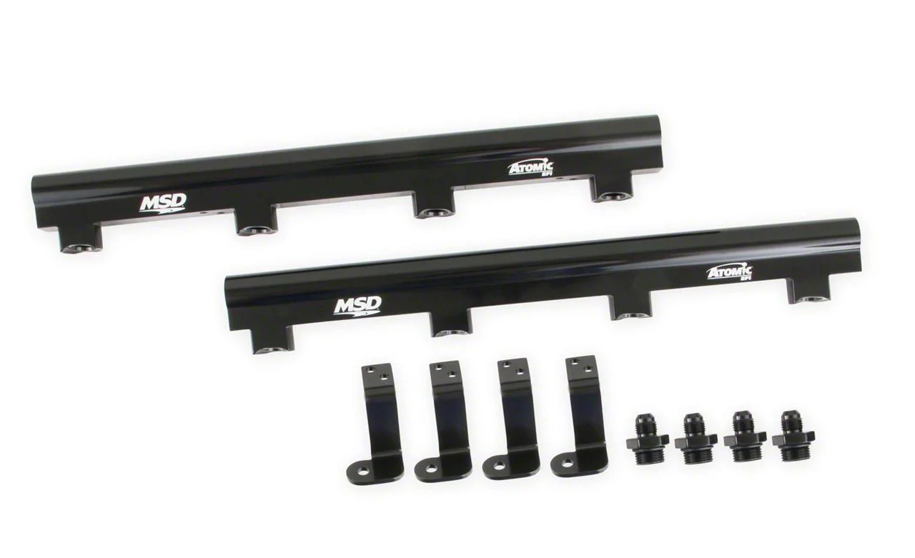MSD Atomic EFI Billet Fuel Rails for LS7 Atomic Airforce Manifolds (14-15 Camaro Z/28)