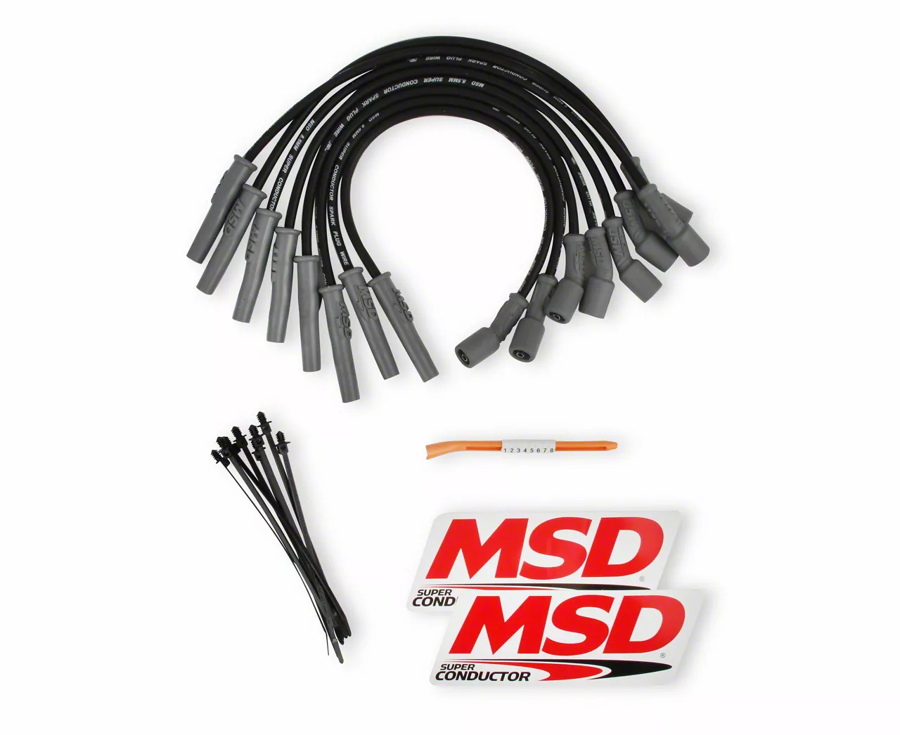 MSD Super Conductor 8.5mm Spark Plug Wires; Black (10-14 6.2L F-150 Raptor)