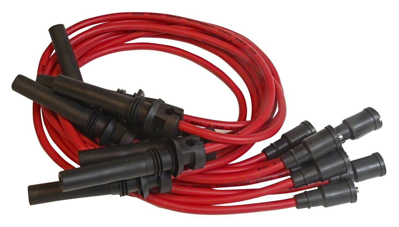 MSD Super Conductor Spark Plug Wire Set; Red (03-05 5.7L RAM 2500)