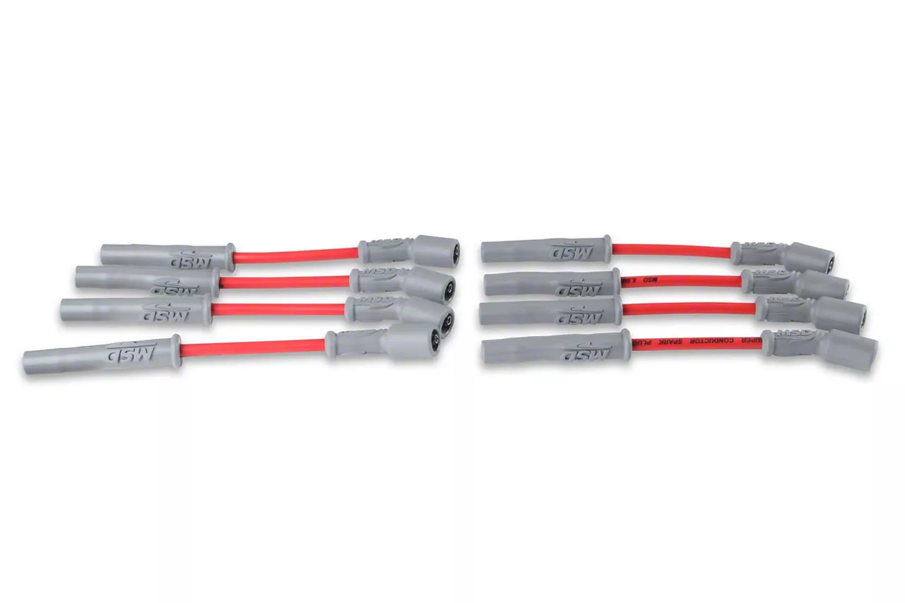 MSD Super Conductor 8.5mm Spark Plug Wires; Red (14-26 V8 Sierra 1500)