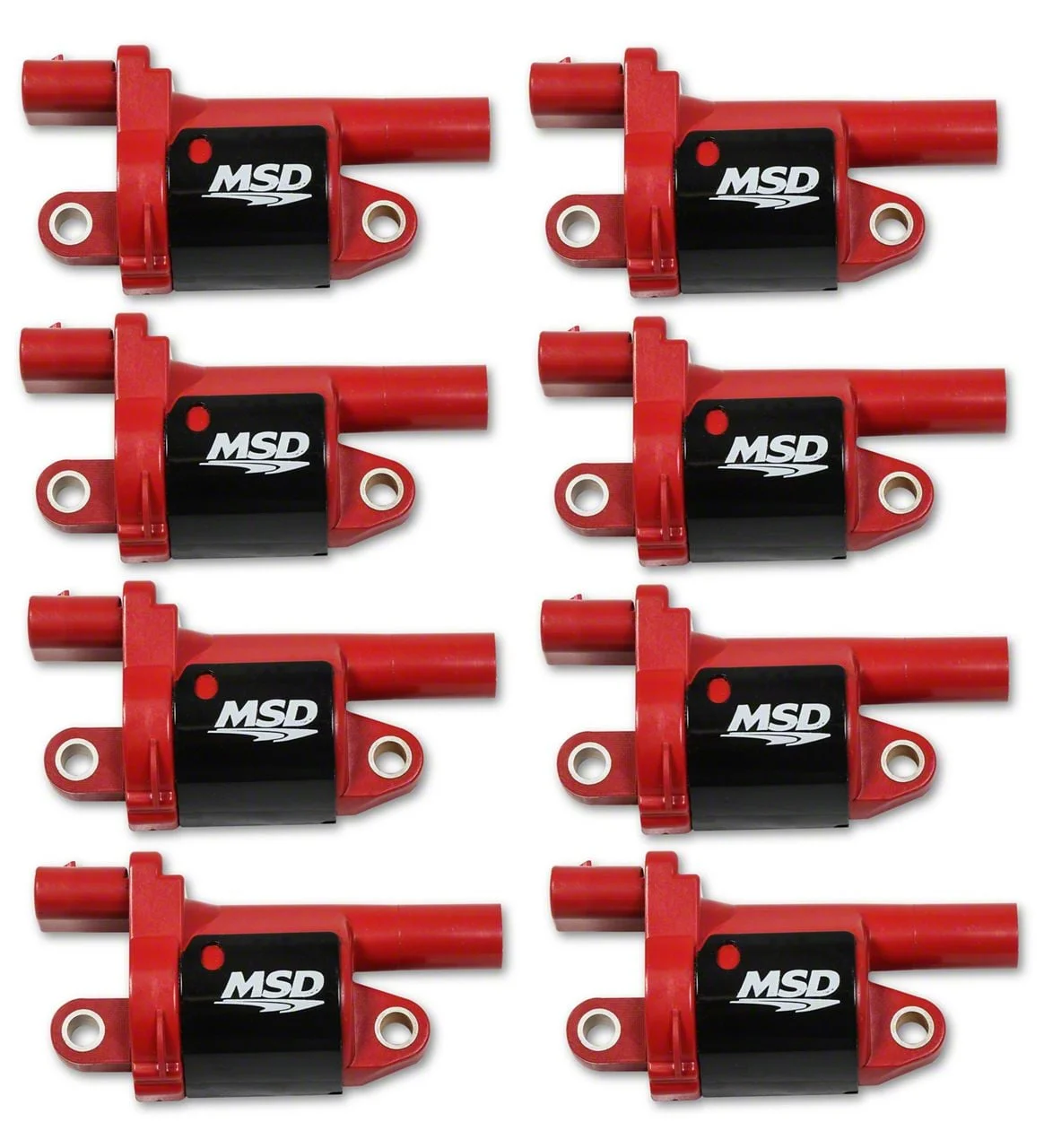 MSD Gen V Blaster Coil Packs; Round; Red (15-18 5.3L Yukon)