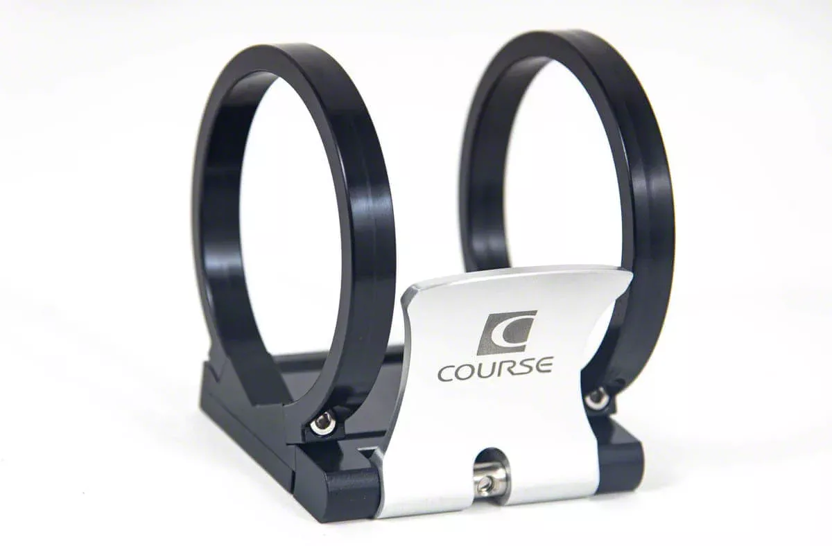 Cam-Lock Fire Extinguisher Quick Release; 2.63-Inch Diameter; Black Tab; Satin Bracket (Universal; Some Adaptation May Be Required)