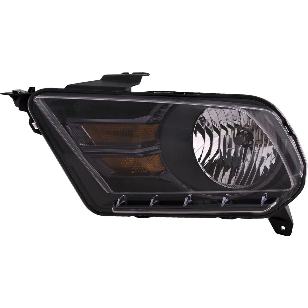 CAPA Replacement Headlight; Driver Side (10-12 Mustang w/ Factory Halogen Headlights)