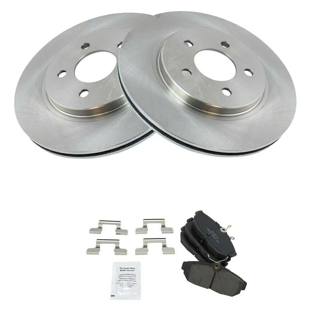 Ceramic Brake Rotor and Pad Kit; Rear (05-14 Mustang GT w/o Performance Pack, V6)