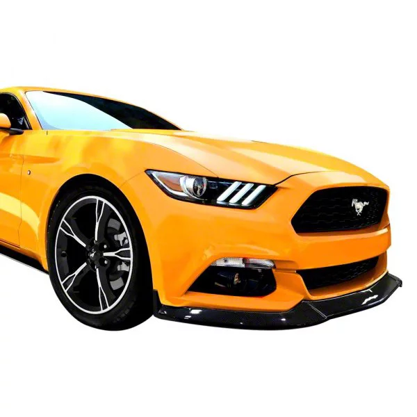 CVX Front Lip Chin Spoiler; Carbon Fiber (15-17 Mustang GT, EcoBoost, V6)