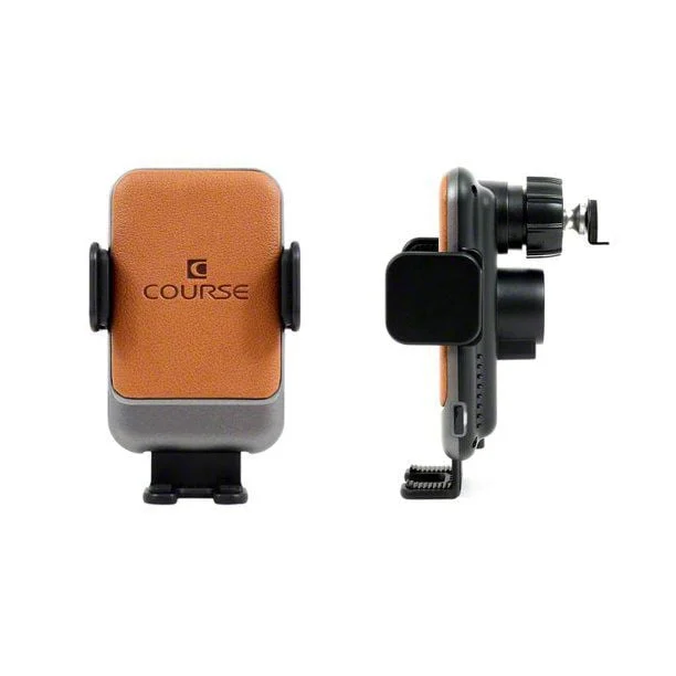 Direct Fit Phone Mount with Charging Auto Closing Cradle Head; Black (15-23 Mustang)