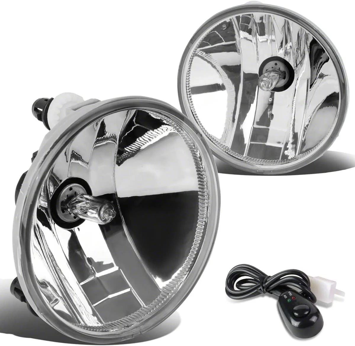 Fog Lights with Switch; Clear (07-14 Mustang GT500)