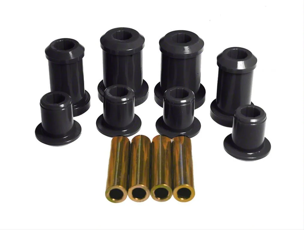 Front Lower Rear Control Arm Bushing Kit with Brackets; Red (05-14 Mustang)