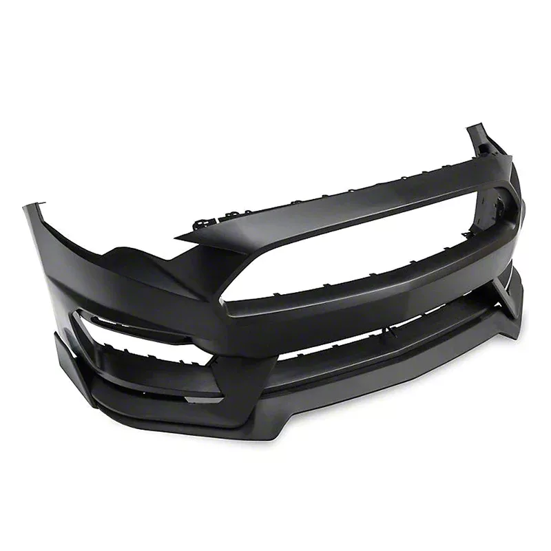 GT350R Style Conversion Front Bumper; Unpainted (15-17 Mustang GT, EcoBoost, V6)