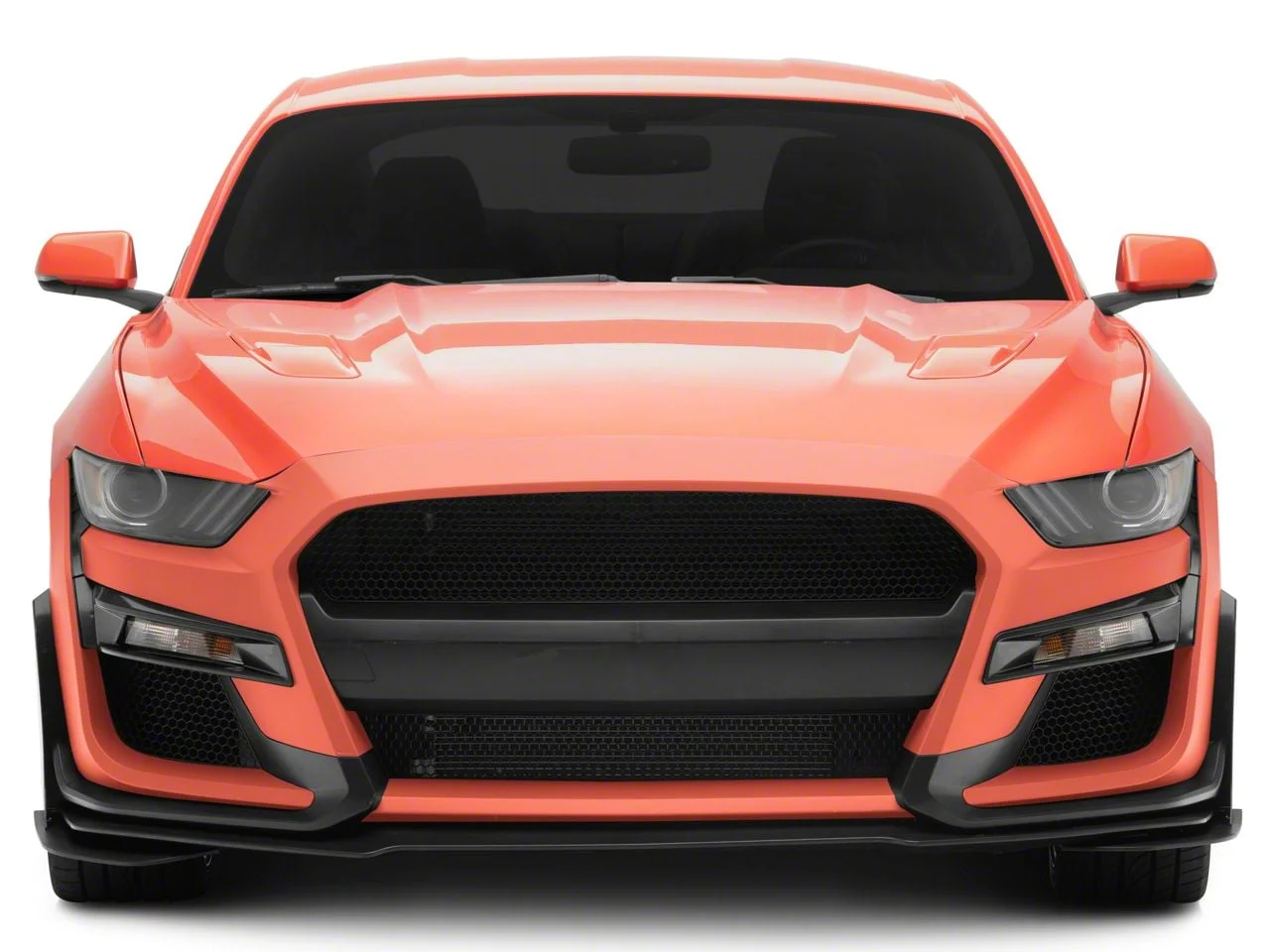 GT500 Style Conversion Front Bumper; Unpainted (15-17 Mustang GT, EcoBoost, V6)