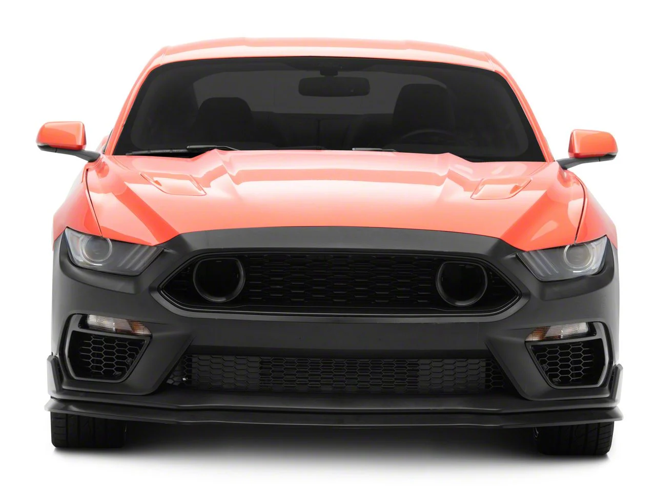 Mach 1 Style Conversion Front Bumper; Black (15-17 Mustang GT, EcoBoost, V6)